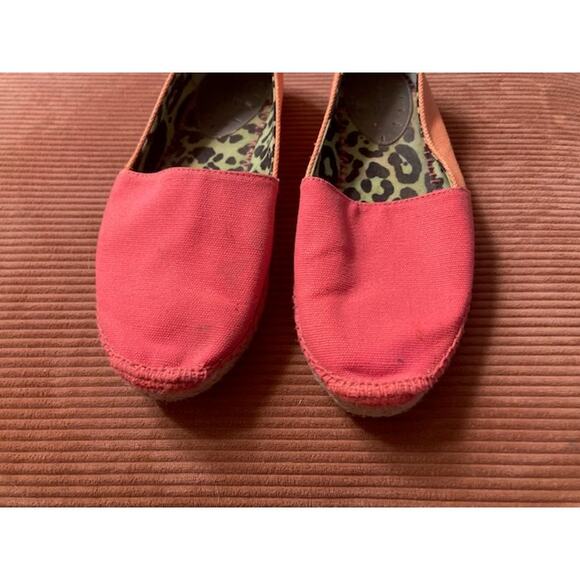 Bright Orange & Pink Colorblock Espadrille Flats By Rachel Roy - Size 7.5 - Picture 3 of 6